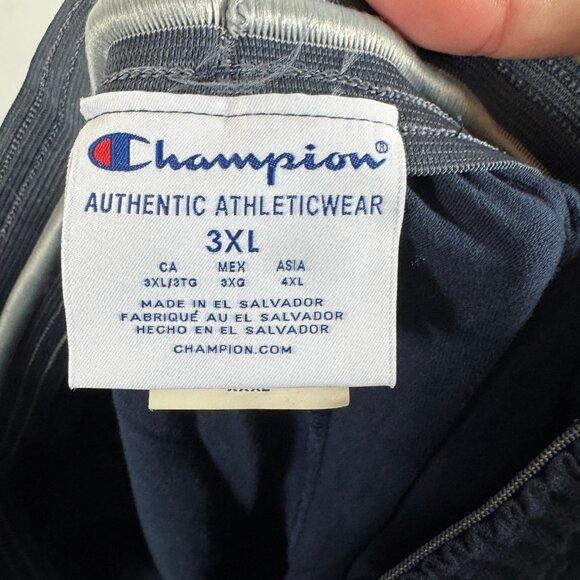 Champion Navy Blue Cotton Joggers Men’s Size 3XL Elastic Waist & Cuffed Ankle - Picture 7 of 8